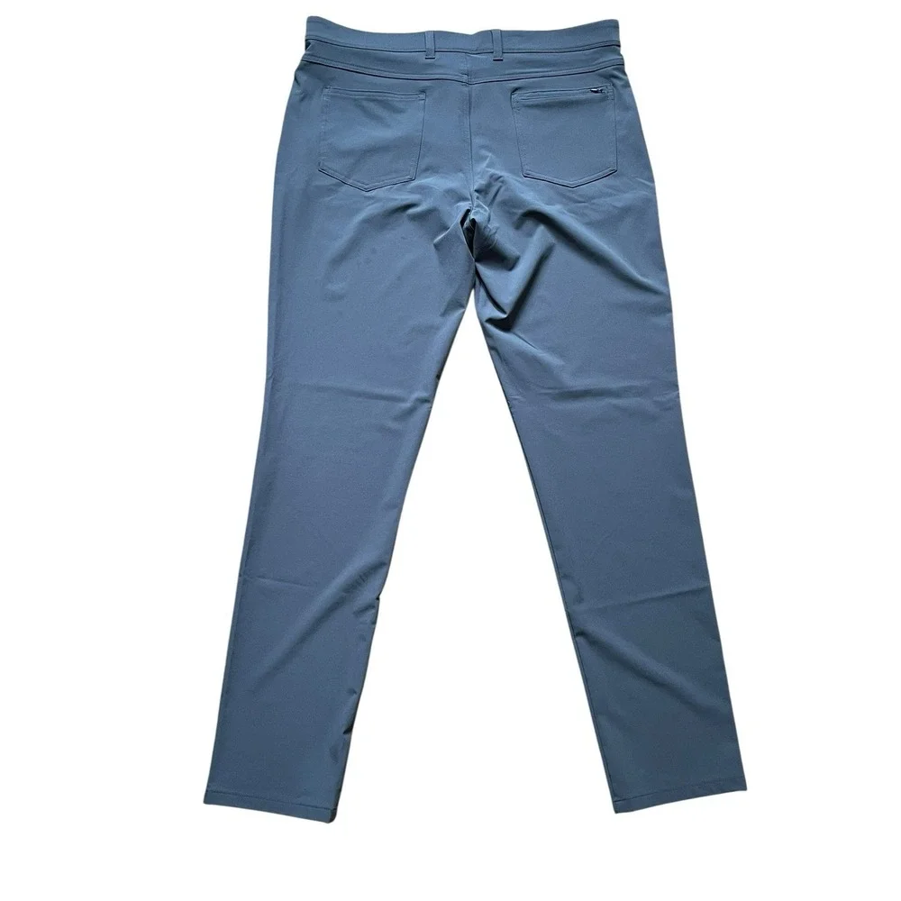 Mizzen+Main Helmsman Chino Pants Mens 36x34 Gray Slim Stretch Performance‎